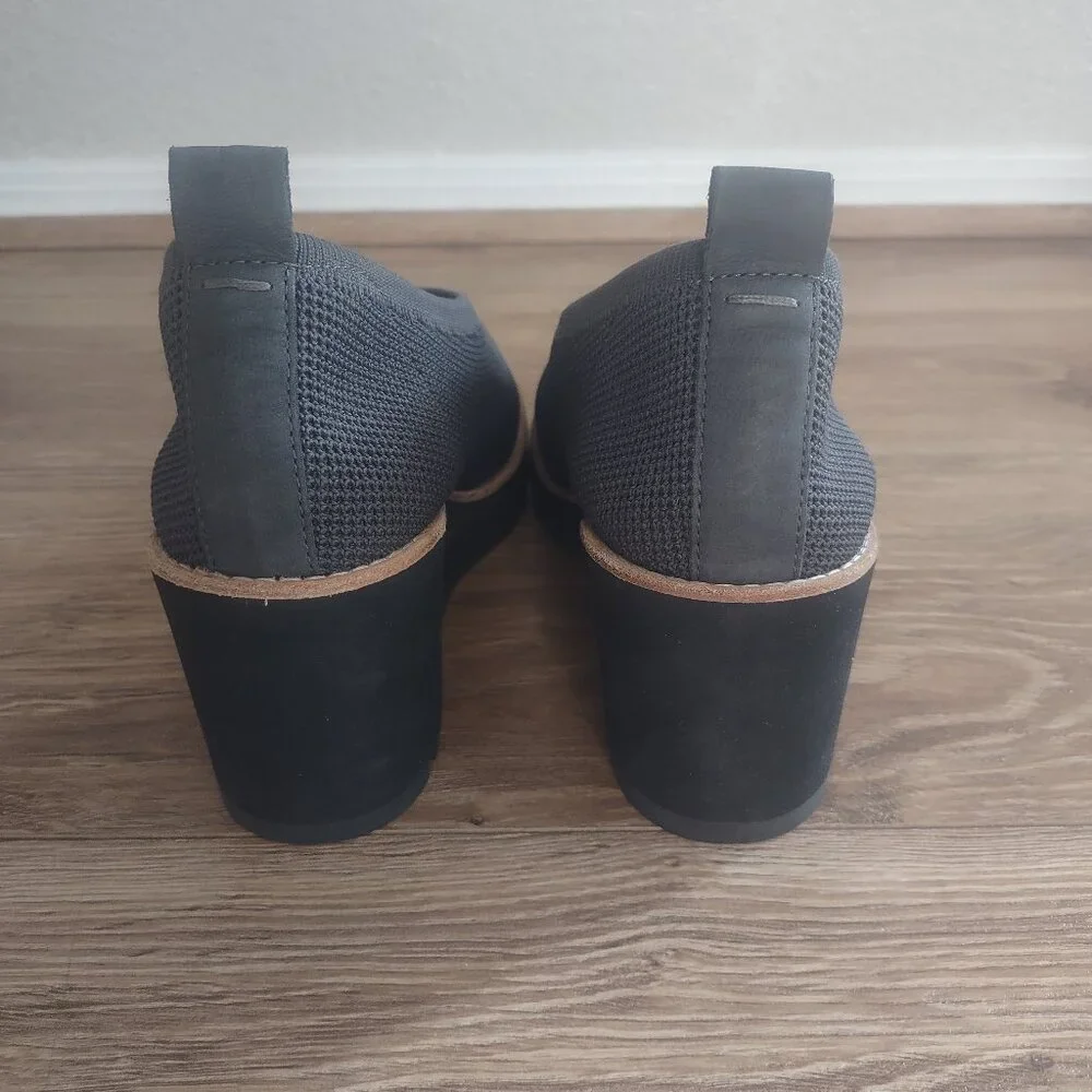 Eileen Fisher Dark Gray Knit Slip-On Flats